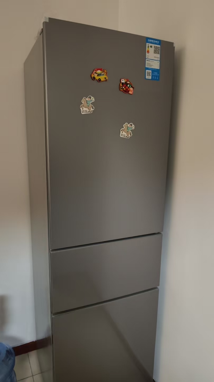 美的冰箱220L三门冰箱灰色租房家用客厅宿舍小型冰箱三开门三温低耗省电低音运行MR-231T[-]晒单图