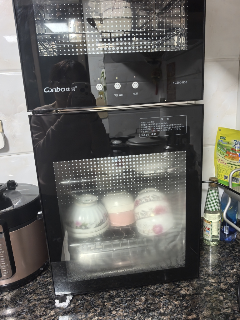 康宝(Canbo)立式消毒柜 家用小型 厨房消毒碗柜 碗筷餐具国标二星级消毒90L消毒柜 XDZ90-B38晒单图
