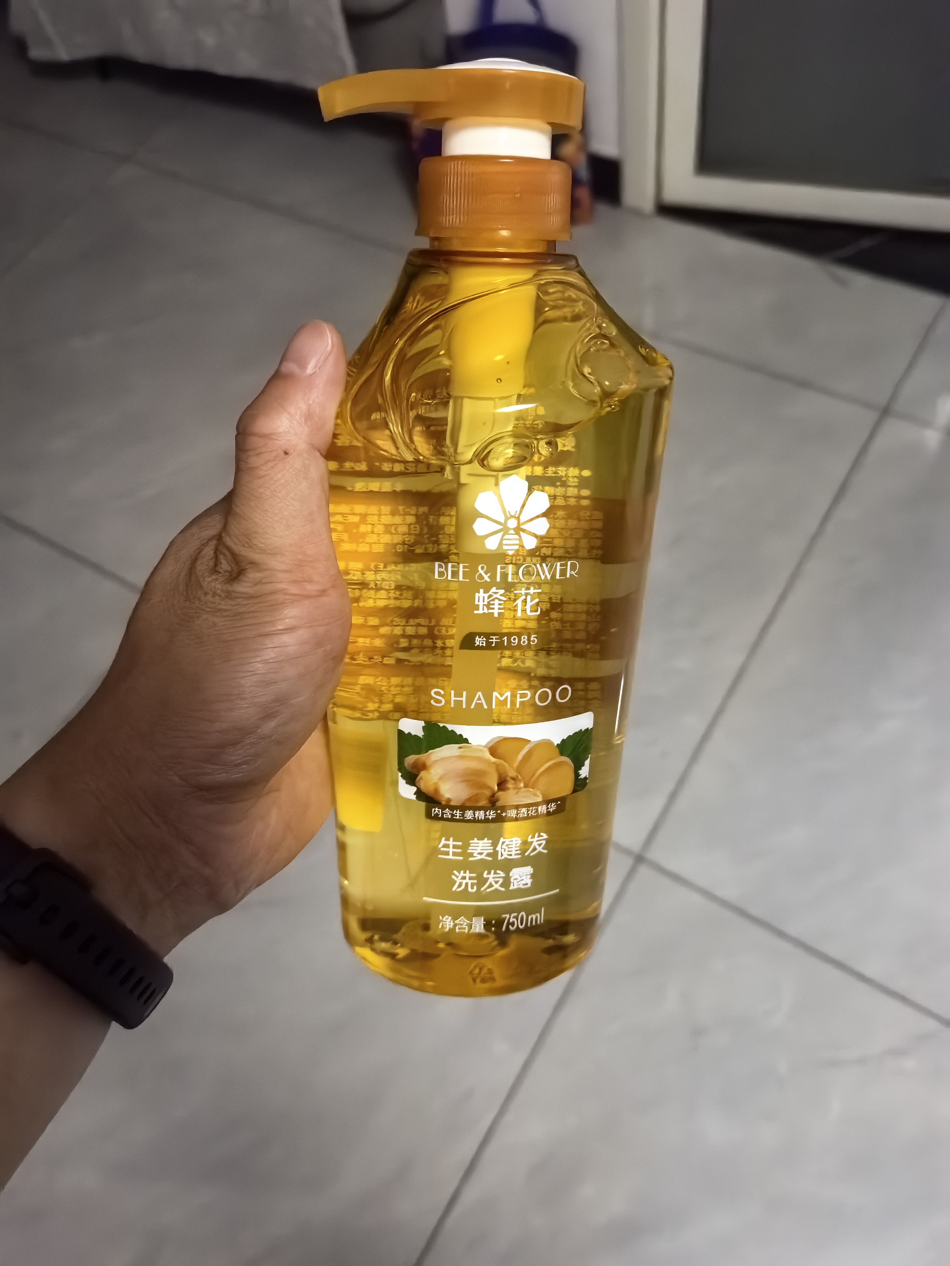 蜂花(BEE & FLOWER)生姜健发洗发露750ml装洗发水晒单图