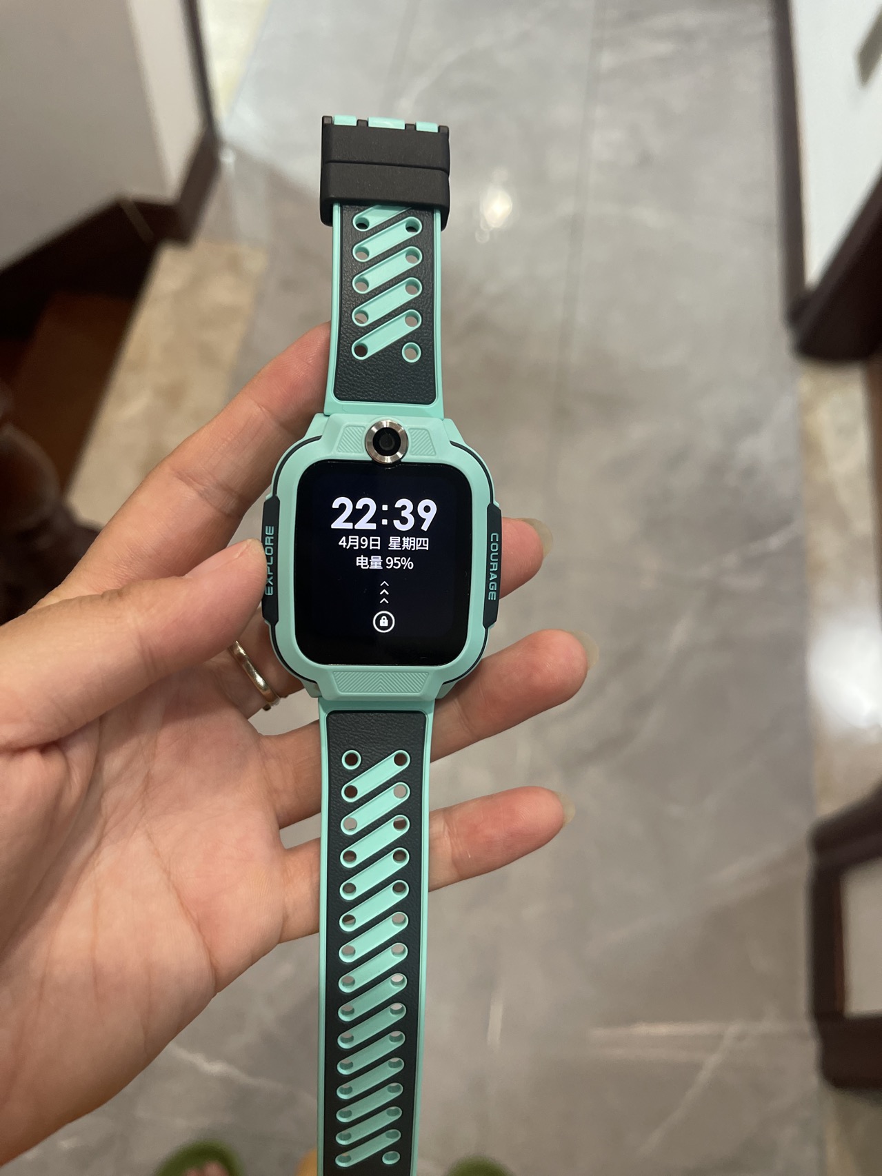 小天才电话手表 Q3玉髓绿 彩色表带版 长续航防水GPS定位智能手表 学生儿童移动联通4G视频拍照手表手机男女孩晒单图