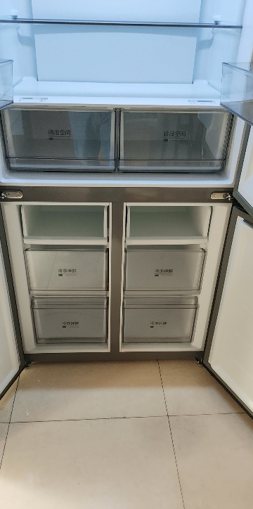 [自营]美的冰箱(Midea)双系统双循环风冷无霜十字四开门对开双开家用电冰箱一级能效变频大容量 MR-531WSPZE晒单图