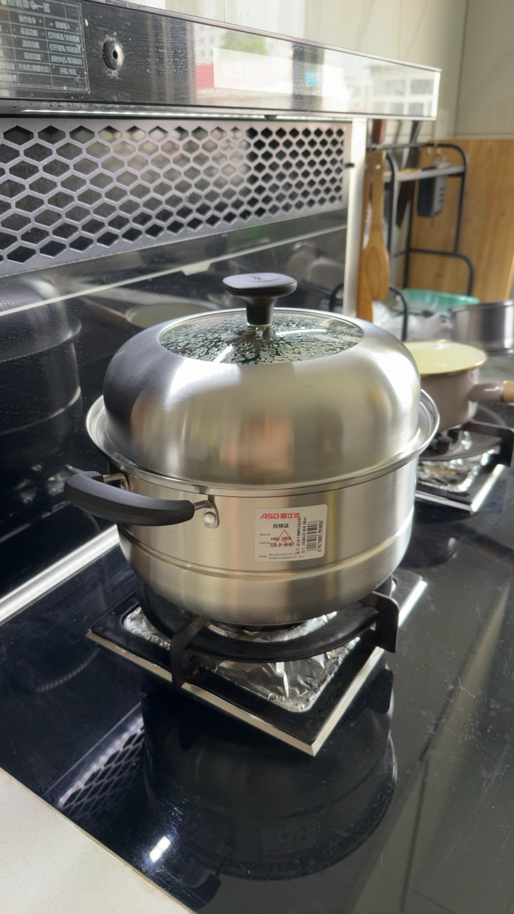 爱仕达(ASD)蒸锅ZS28A4D 304不锈钢复合锅底两层9.2L蒸锅煮锅涮焖炖一锅多用晒单图