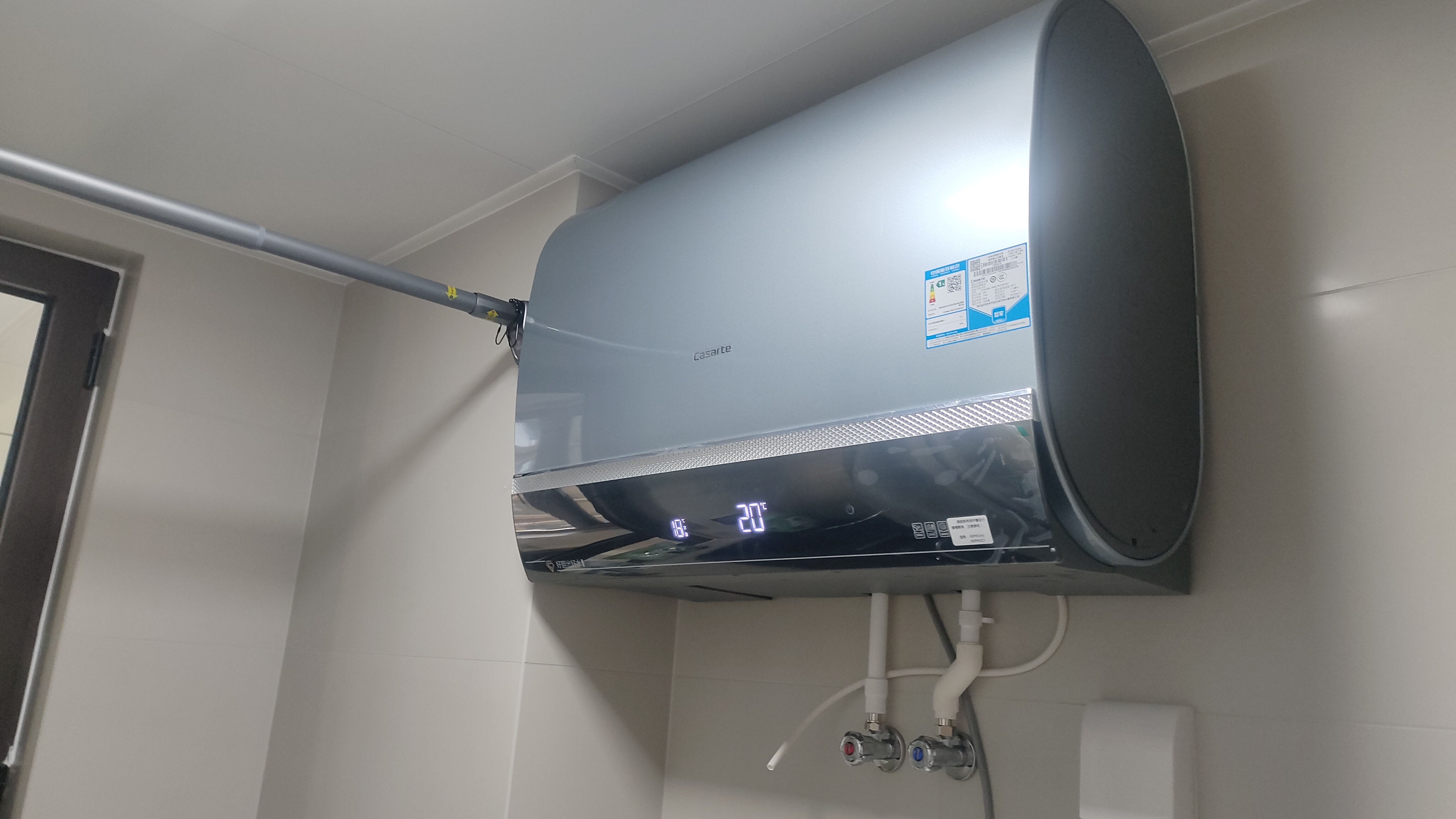 海尔卡萨帝60升储水式电热水器CES60HD 一级能效双管速热富锶矿泉浴隐藏安装晒单图