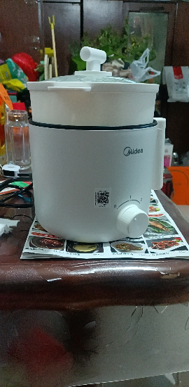 美的(Midea)电火锅电煮锅1.7升小电火锅小型多功能蒸煮一体宿舍泡面学生小电锅迷你火锅MC-XZE1613(带蒸笼)晒单图