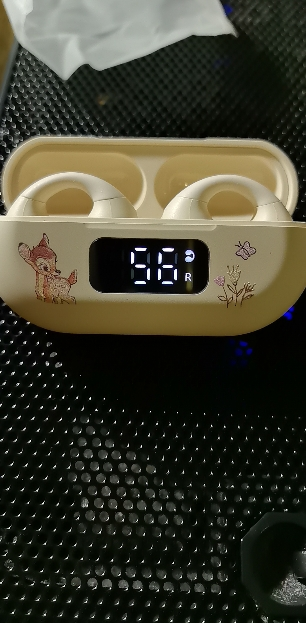 Disney/迪士尼米色-维尼熊 蓝牙耳机无线运动跑步耳夹耳式不入耳超长待机挂耳新款男女生适用于华为安卓晒单图