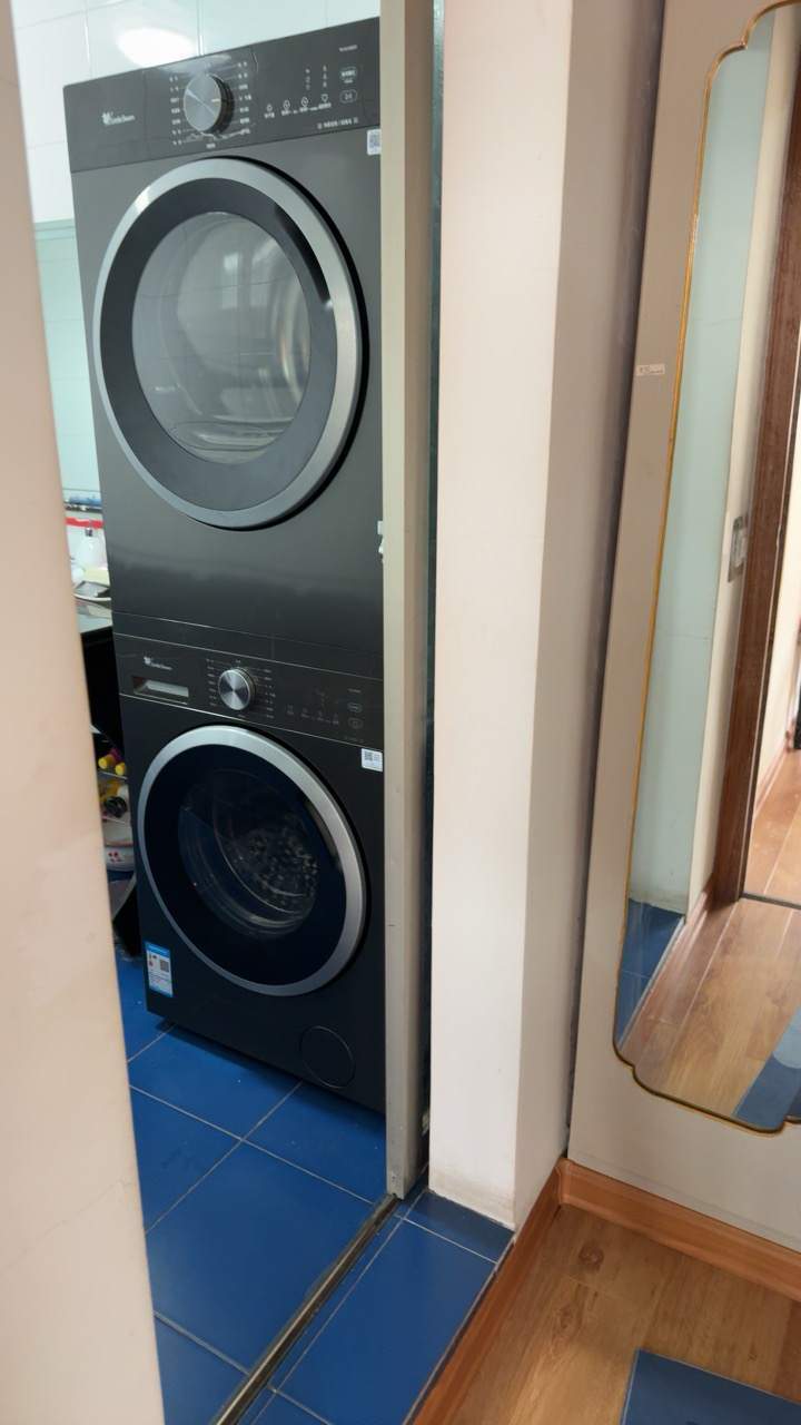 小天鹅(LittleSwan)水魔方洗烘套装 10KG滚筒洗衣机+变频热泵烘干机TG10V628T+TH10VH628T晒单图