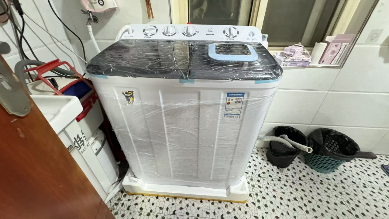 小鸭12公斤双缸洗衣机半自动双缸双筒家用大容量波轮洗脱两用 可单洗单脱水晒单图