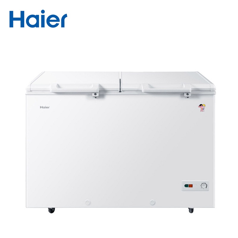 海尔(Haier) FCD-365HA（内销）海尔冰柜 365升L 卧式商用双温双室 冷冻冷藏 冷柜分开存放双顶开门冰柜