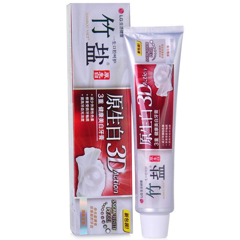 竹盐原生白健康美白牙膏105g