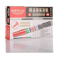 英雄 HERO 记号笔(12支装)红-PM-8089