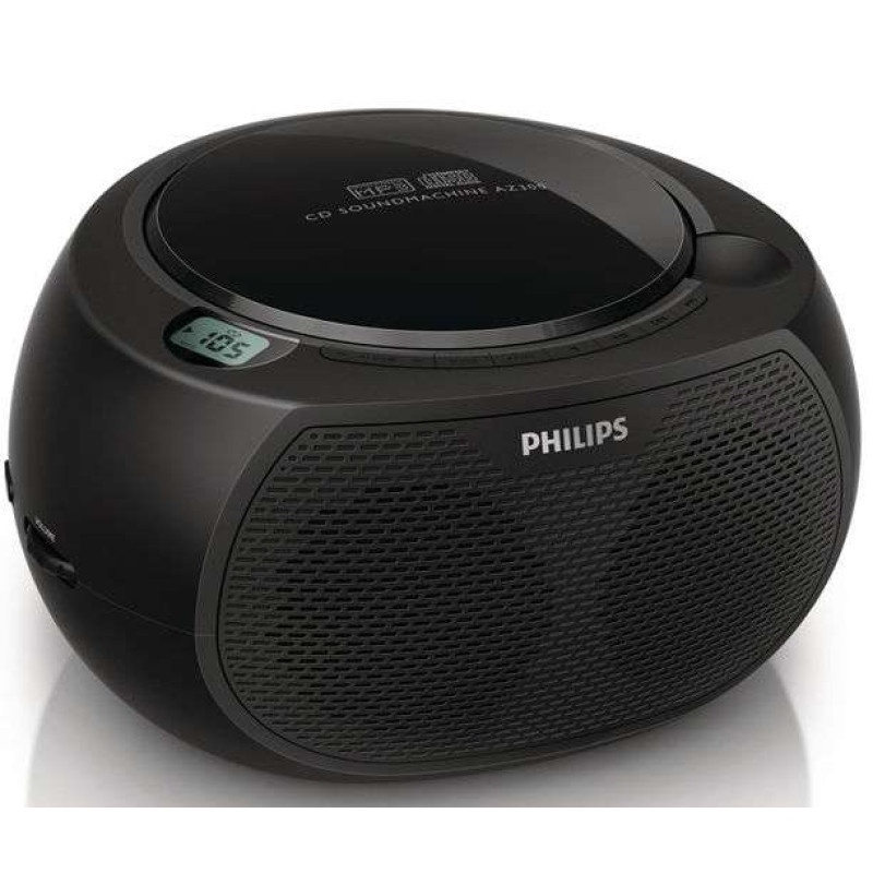 飞利浦(Philips) CD播放机AZ380/93 CD机/FM/U盘 学生英语学习机播放光盘磁带便携音响胎教 黑色