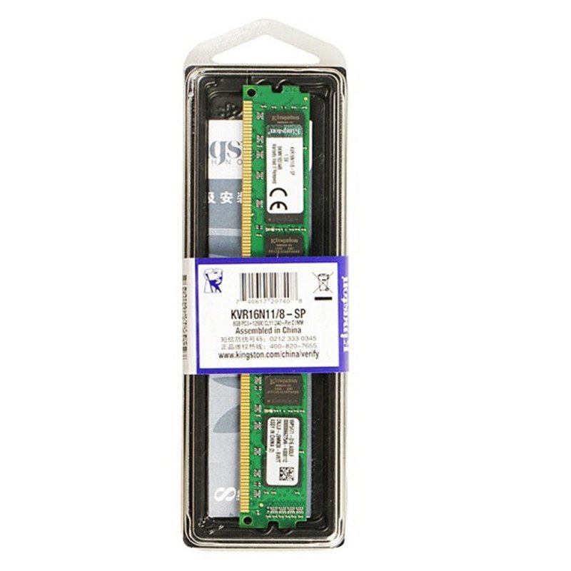 金士顿(kingston) 8G DDR3 1600 台式机内存条 KVR16N11/8高清大图