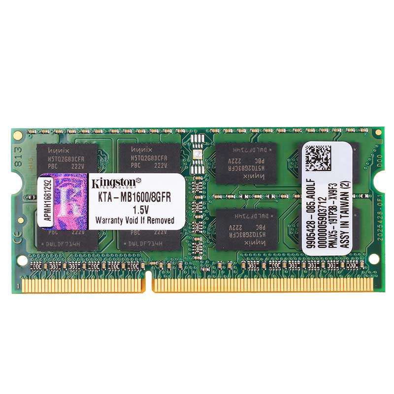 金士顿系统指定内存 DDR3 1600 8GB 苹果(APPLE)笔记本专用内存条(KTA-MB1600-8G)高清大图