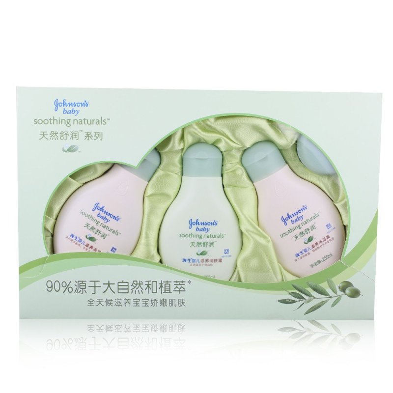 强生天然舒润礼盒四件套