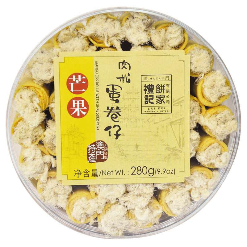 礼记芒果肉松蛋卷仔280g高清大图