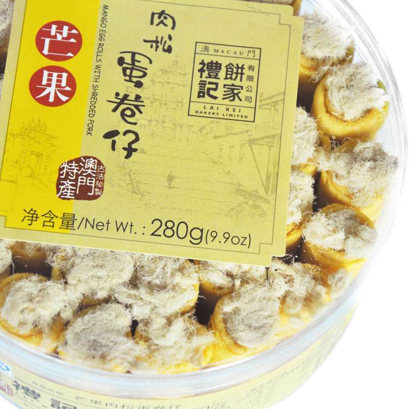 礼记芒果肉松蛋卷仔280g高清大图