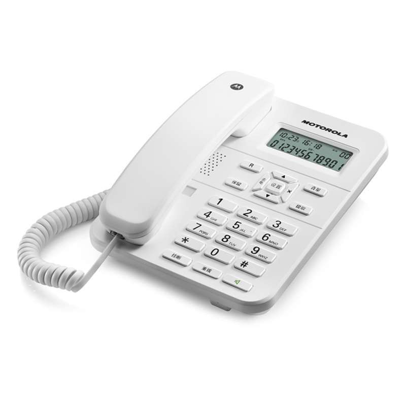 摩托罗拉(MOTOROLA) CT202C普通家用/办公话机来电显示电话机商务有绳座机(白色)高清大图