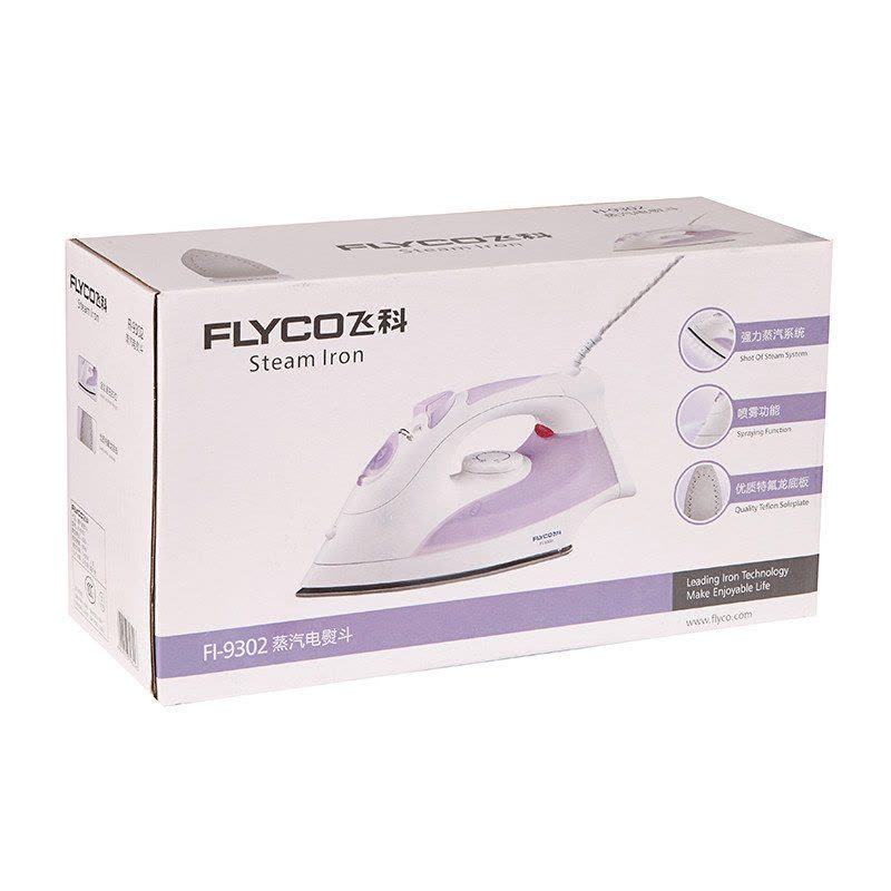 飞科（FLYCO）蒸汽式电熨斗FI9302 大功率两档蒸汽温度指示自动除垢喷雾功能家用手持电熨斗图片
