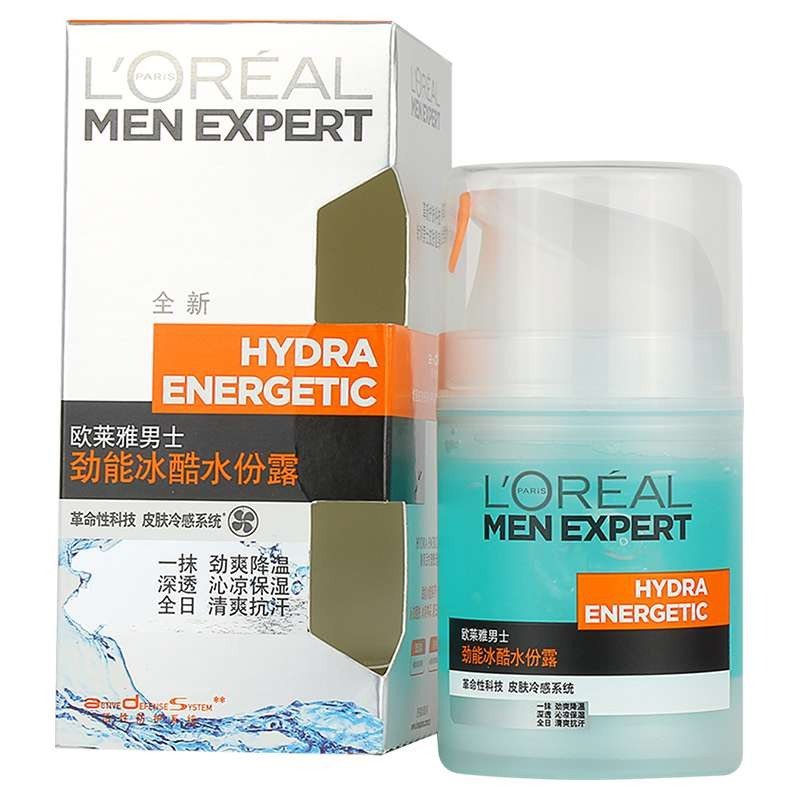 欧莱雅(LOREAL)男士劲能冰酷水份露50ml 无包装 到2022年
