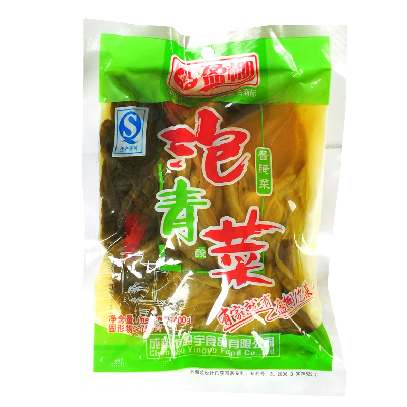 盈棚泡青菜400g 四川泡菜 酱腌菜 咸菜 老坛泡酸菜 酸菜鱼调料 水煮鱼火锅底料 酸菜粉丝汤料 炖料