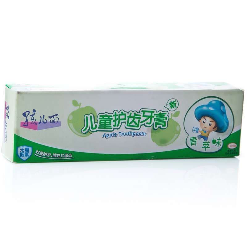 孩儿面儿童护齿牙膏(青苹味)40g图片