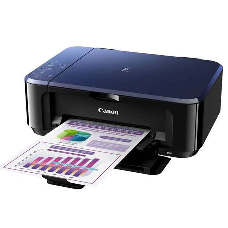 佳能(Canon) E568 彩色喷墨一体机 学生打印 作业打印(打印 复印 扫描 无线连接 自动双面)2年保修高清大图