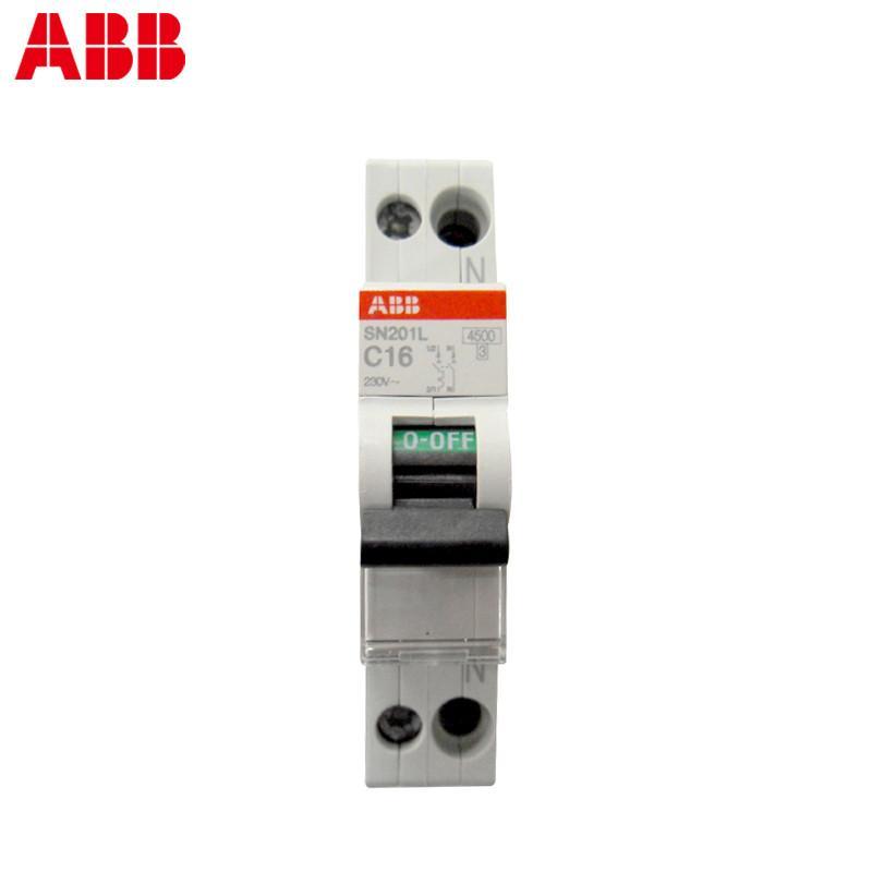 ABB断路器空气开关1P16A单片单极DPN双进双出空开SN201L-C16 进口