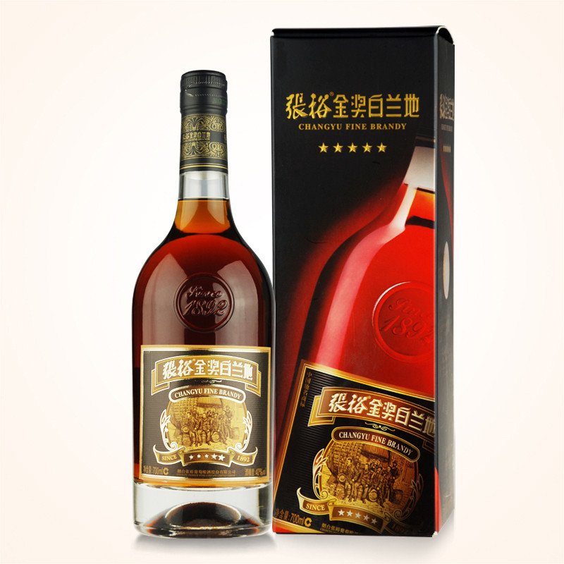 张裕官方旗舰店 张裕五星级金奖白兰地酒700ml [整箱6瓶装]洋酒