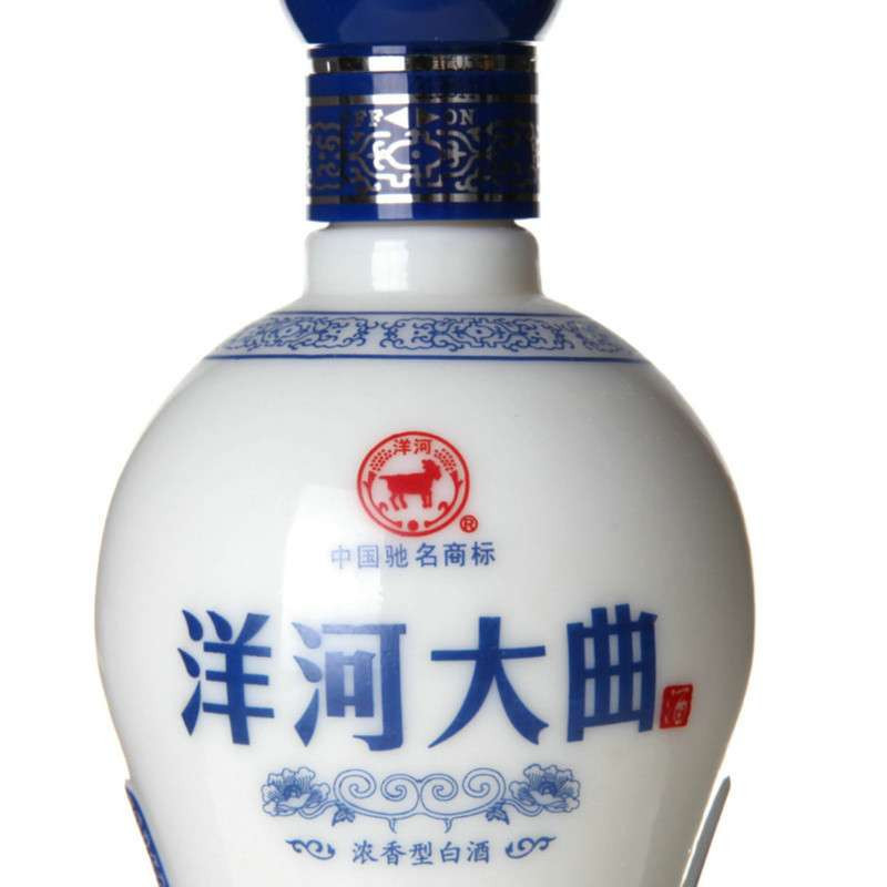 好酒多 52度洋河蓝瓷大曲480ml 浓香型白酒 正品特价