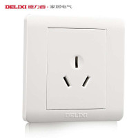 [官方旗舰店]德力西DELIXI 86型820系列金属墙壁电源开关三插16A空调电热水器插座三孔插 电源插座