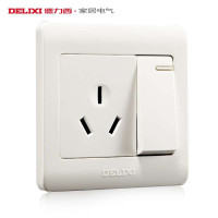 [官方旗舰店]德力西DELIXI86型金属 开关插座墙壁开关插座面板 一开三孔开关插座 一开16A空调电热水器电源插座