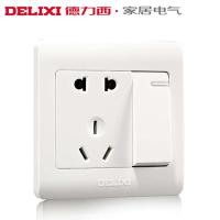 [官方旗舰店]德力西DELIXI 86型820系列开关金属插座面板墙壁开关一位双控带五孔一开五孔电源插座