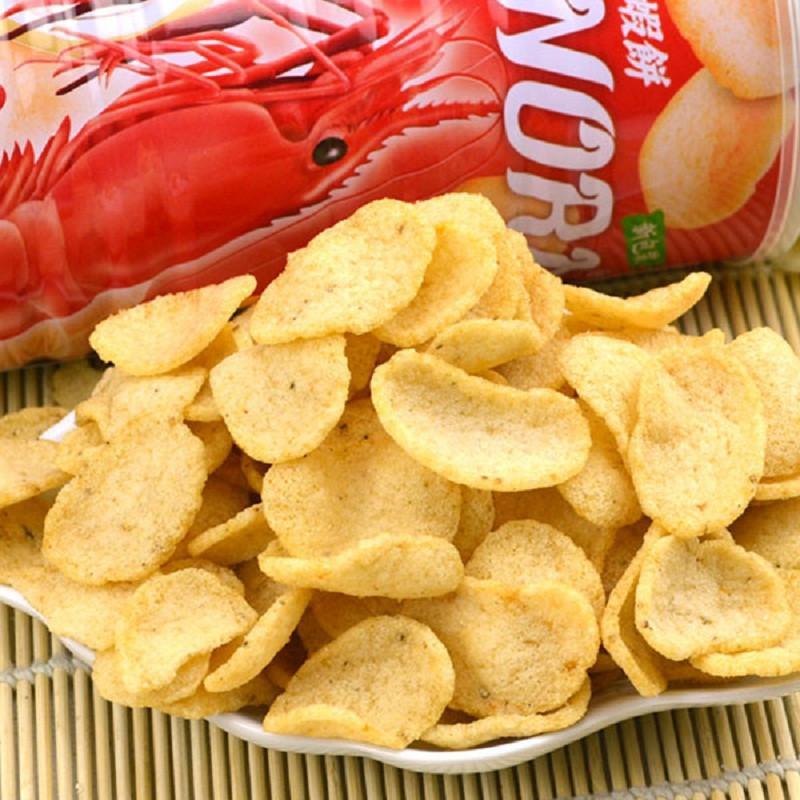 马努拉 牌香酥虾味木薯片(膨化食品) 100g/罐