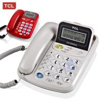 TCL 电话机 来电显示 17B 免电池 办公 座机 固定电话 火红