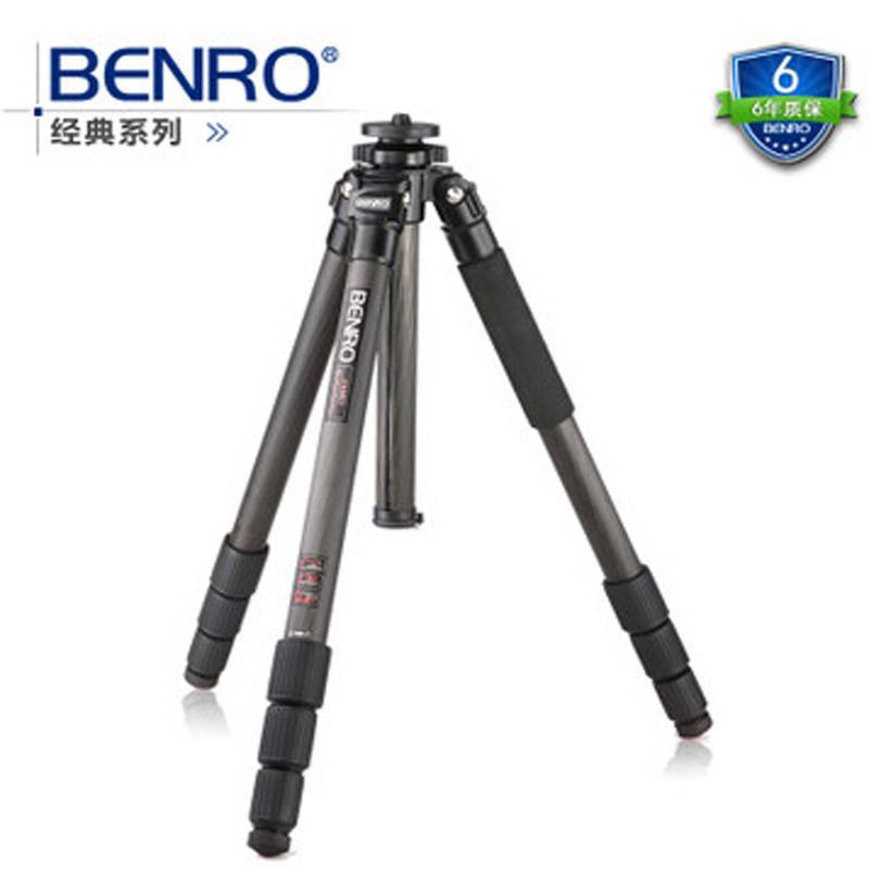 BENRO 百诺 C4580T 多功能系列碳纤维旋钮式脚架 专业单反相机 便携 三脚架 折合高度650mm 承重25KG