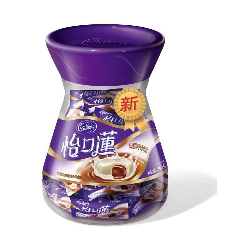 怡口莲 巧克力风味夹心牛奶糖 300g/盒(美味什锦装)(商品新老包装交替发货)