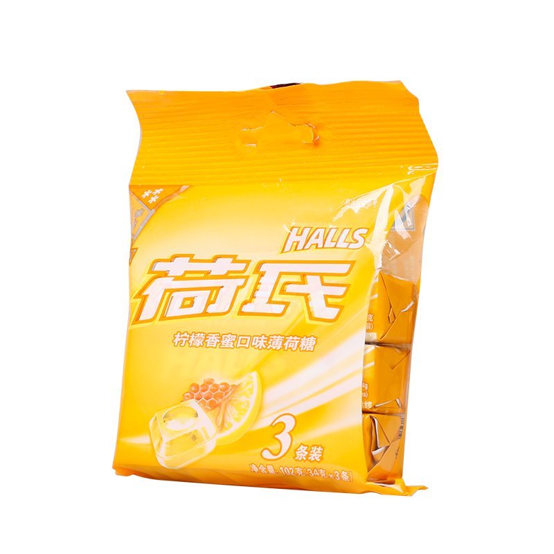 荷氏 柠檬香蜜口味薄荷糖 102g/袋(三条装)