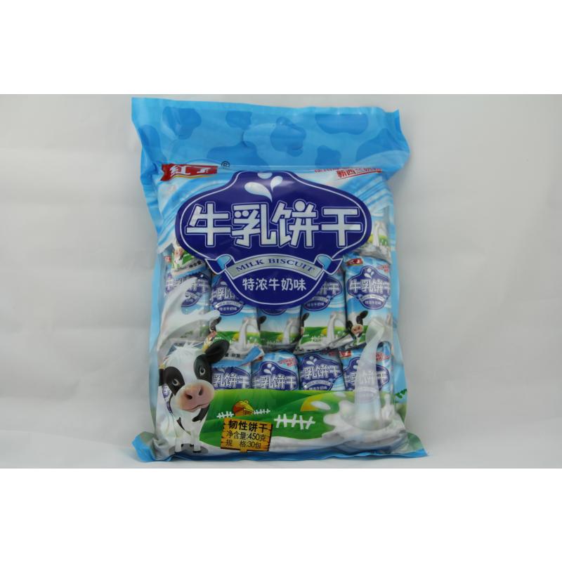 红了 牛乳饼干特浓牛奶味450g