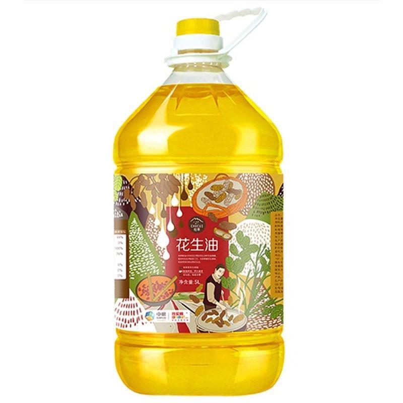 中粮我买网 中粮优选 初萃 压榨浓香花生油5L