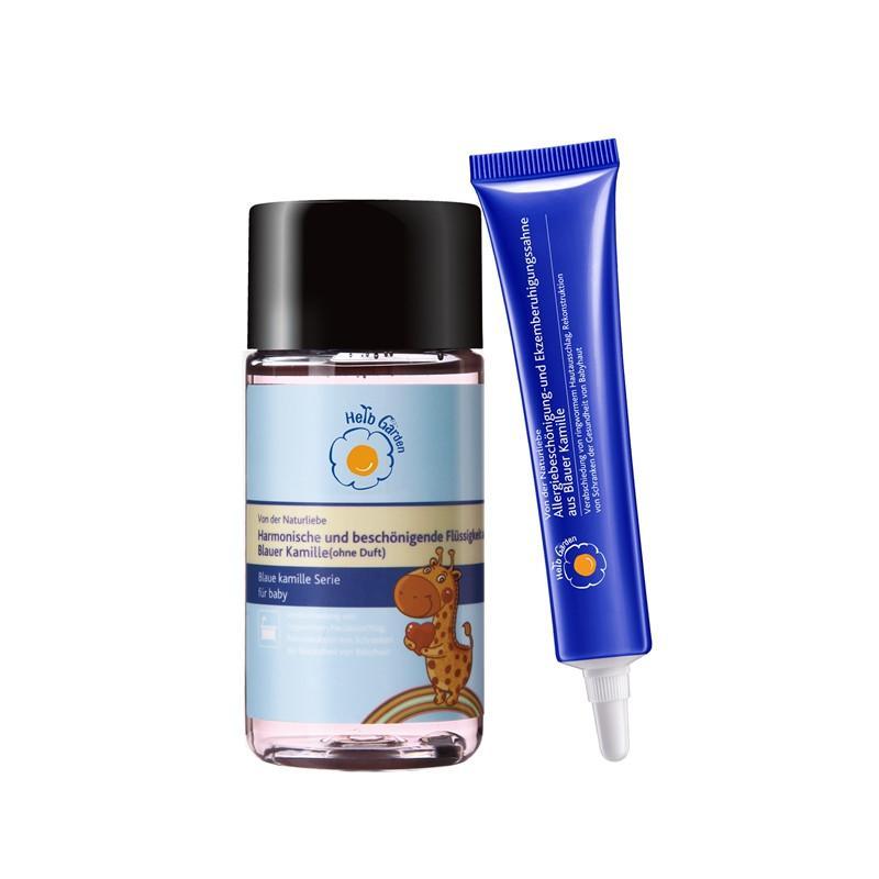 恩姆花园(HerbGarden)舒缓湿疹套组(蓝甘菊舒缓原液100ml+蓝甘菊舒敏乐肤霜20g)