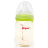 【买1赠3】贝亲宽口径婴儿PPSU奶瓶 240ml绿色带M奶嘴AA74
