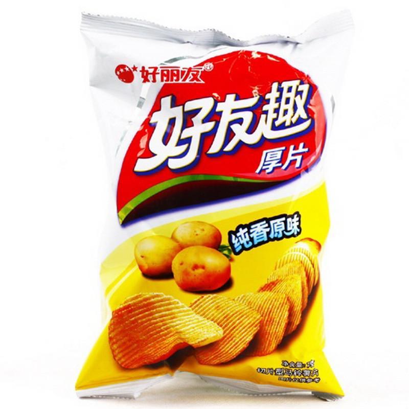 好丽友(orion)薯片 中粮我买网 好丽友好友趣原味(袋装 75g)【价格
