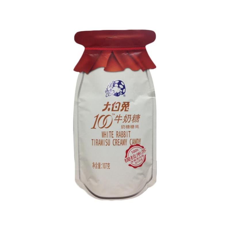 大白兔100牛奶糖瓶型袋装107克(提拉米苏)上海特产