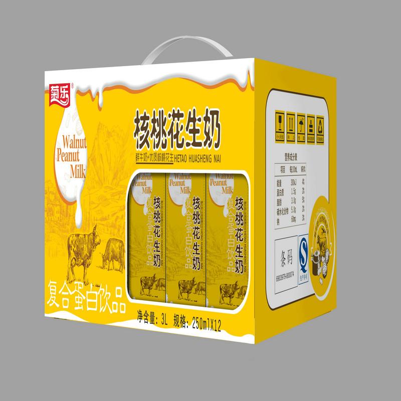 菊乐核桃花生牛奶苗条礼品装 250ML