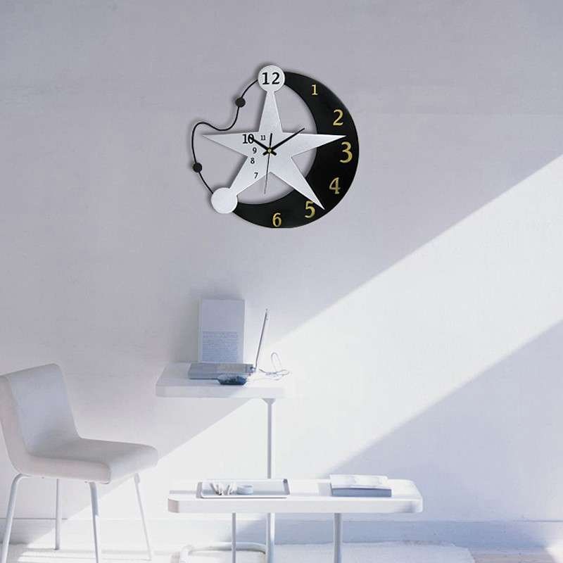 久久达 创意个性时尚儿童卡通时钟 卧室静音钟表客厅挂钟
