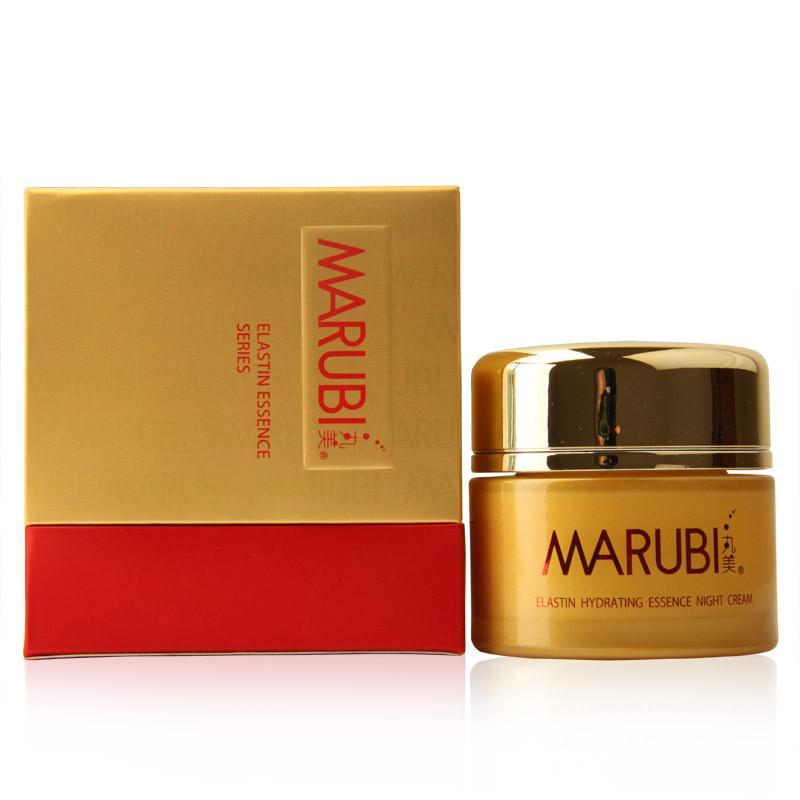 MARUBI丸美面霜 弹力蛋白精华晚霜50g 补水保湿提拉紧致滋润淡皱化妆品 夜间霜面部护理护肤品女官方旗舰店正品