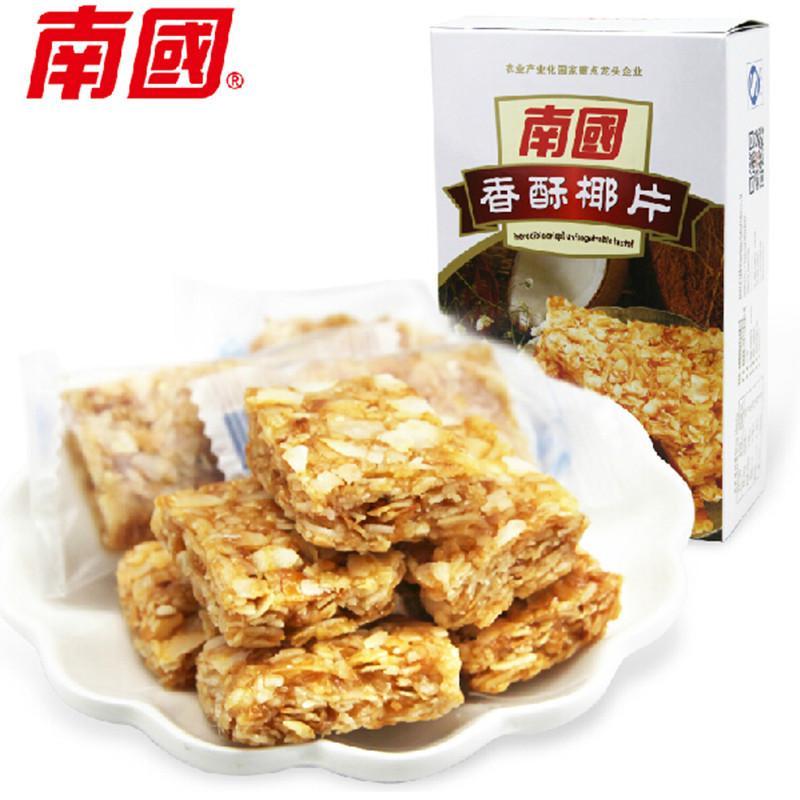 海南特产 南国香酥椰片160g