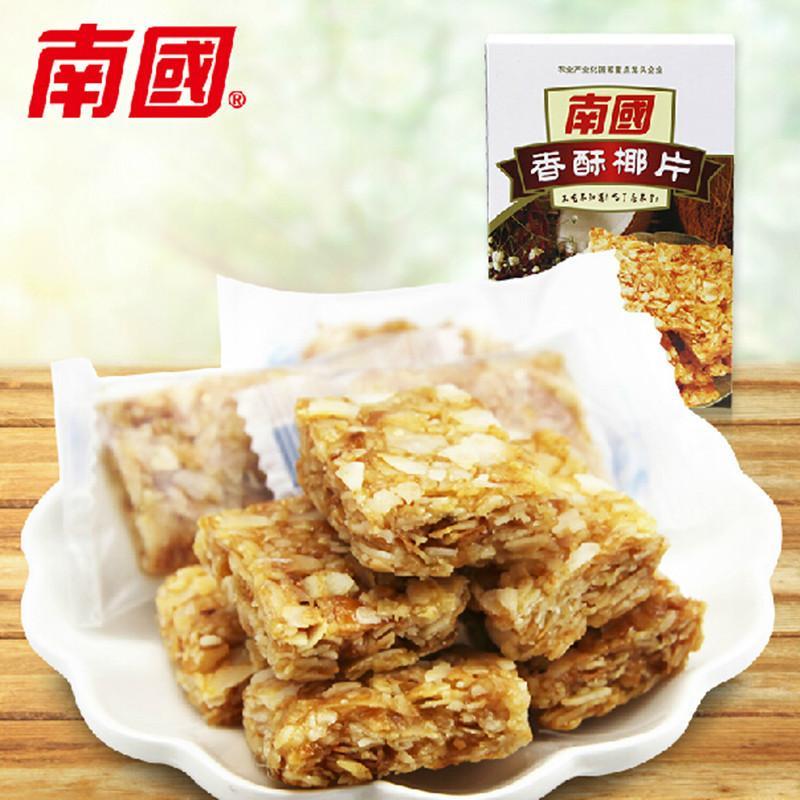 海南特产 南国香酥椰片160g