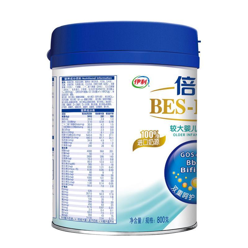 伊利 倍冠 较大婴儿配方奶粉(2段 6-12个月较大婴儿适用)800g/罐装