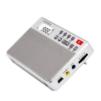 熊猫 6207两波段FM收音机插卡便携老人充电MP3播放器小音箱（白色）